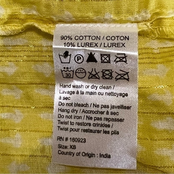 NWT Free People Midnight Dance Print Maxi in Canary Combo XS Tiered Crochet - Picture 12 of 15